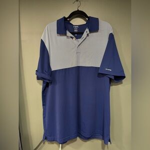 Chaps Navy and White Polo Shirt